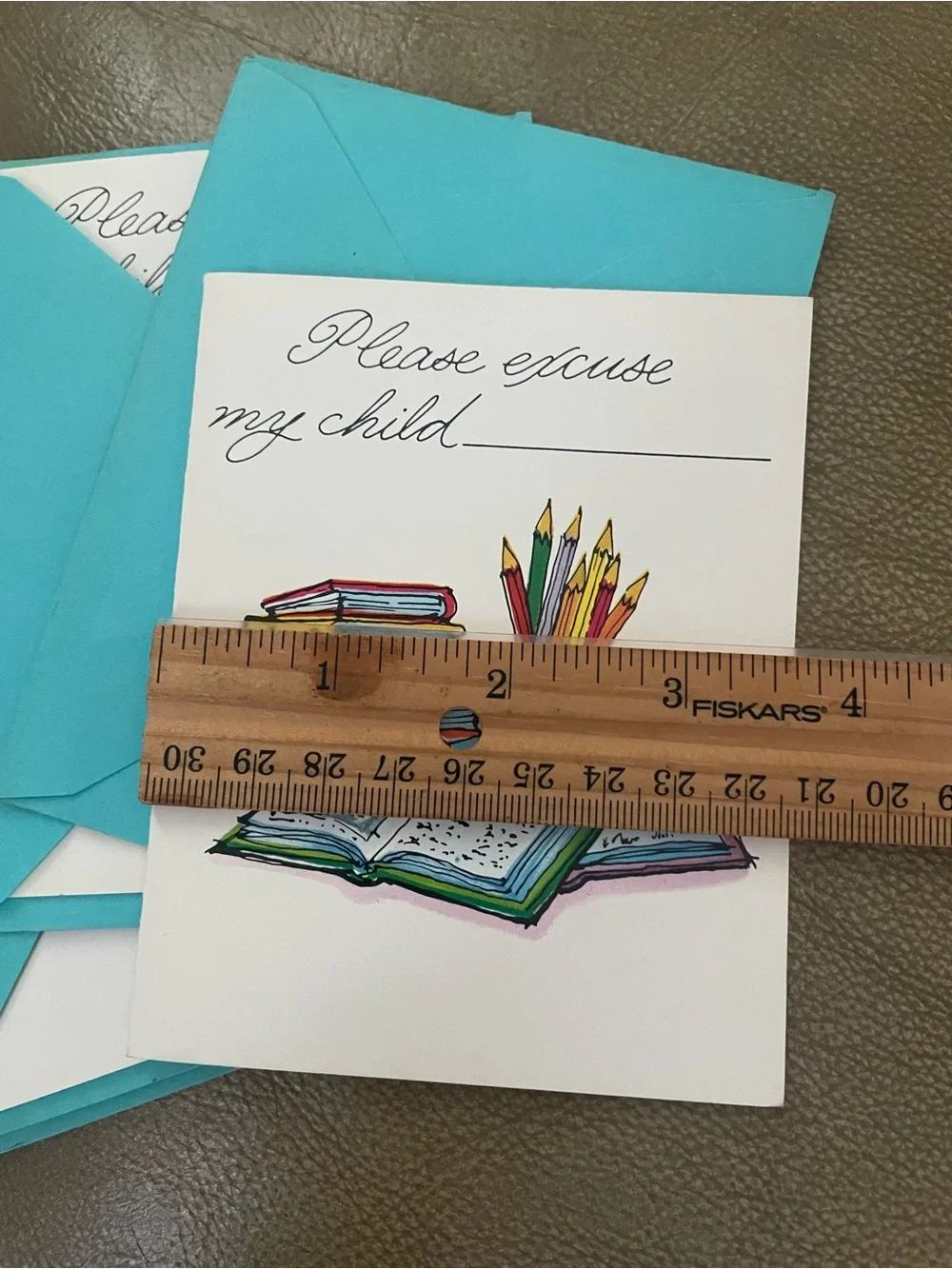 Vintage “Reytonettes” USA Excuse My Child Stationary Cards W/Envelopes Lot Of 4